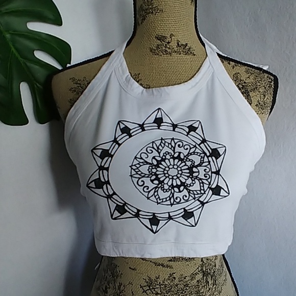 L.A. Hearts White Tie Halter top - Picture 1 of 6